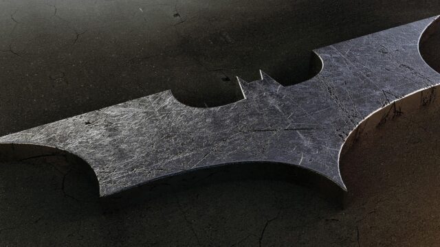 Distressed Metallic Batman Logo Dark Cinematic 4K Wallpaper