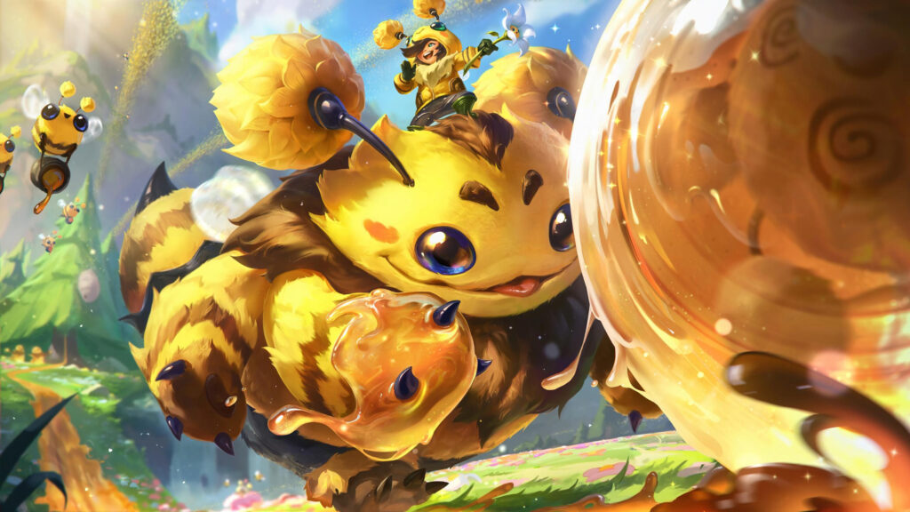 Cute Beemo Nunu and Willump League of Legends 4K PC Wallpaper