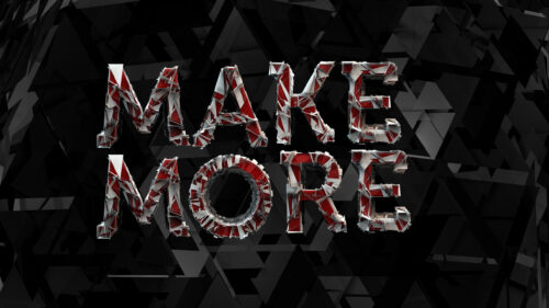 Motivational Make More Red and White 3D Typography PC Wallpaper