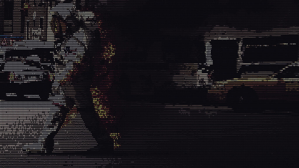 Abstract ASCII Art Cyberpunk Hacker Digital Glitch 4K Wallpaper