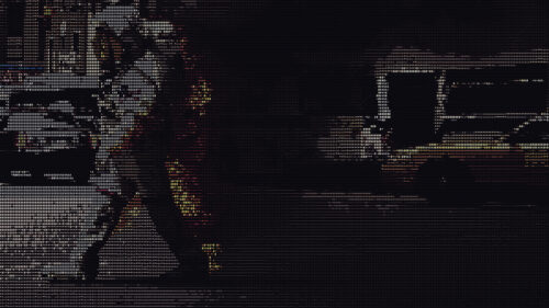 Abstract ASCII Art Cyberpunk Hacker Digital Glitch 4K Wallpaper