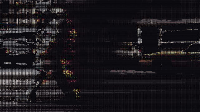 Abstract ASCII Art Cyberpunk Hacker Digital Glitch 4K Wallpaper