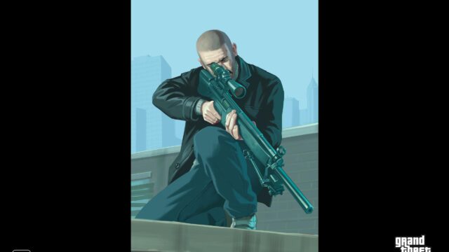 GTA IV Niko Bellic Sniper Rooftop Action Desktop Wallpaper