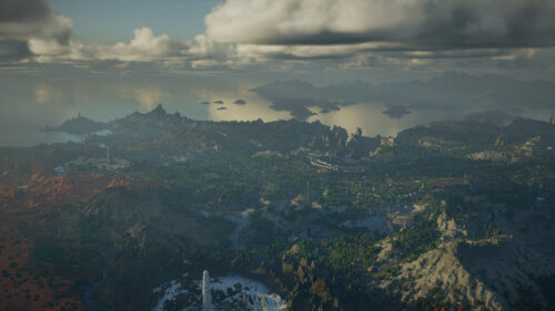 Epic Fantasy Landscape Aerial View High Resolution PC Wallpaper