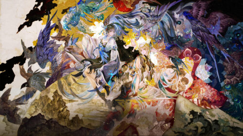 Stunning Fantasy Anime Girls and Mythical Birds Artistic Illustration 4K Wallpaper