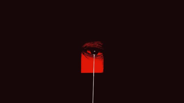 Minimalist Red Crying Eye Dark Aesthetic 4K Wallpaper