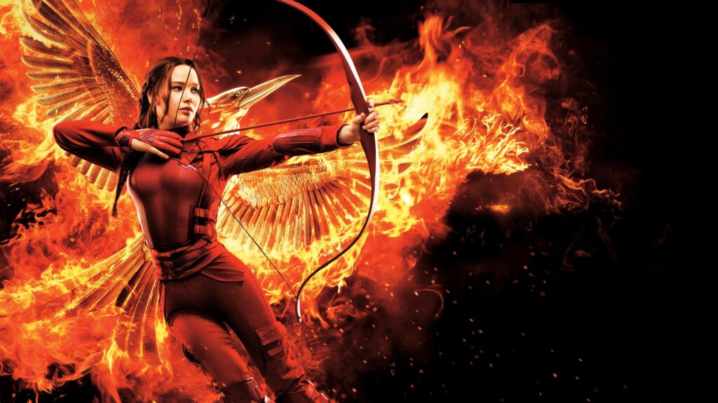 Katniss Everdeen The Hunger Games Mockingjay Fire 4K PC Wallpaper