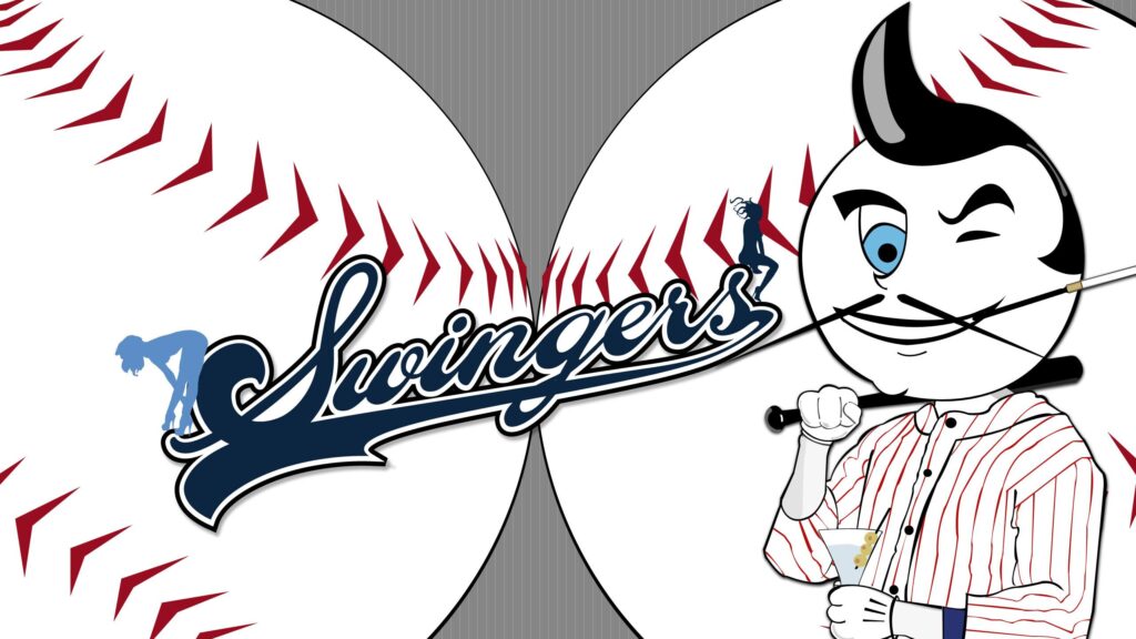 Swingers Baseball Mascot Logo Sports Theme PC Wallpaper