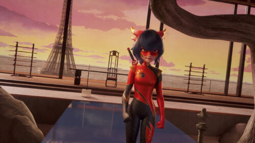 Kagami Tsurugi Dragon Miraculous Paris Sunset PC Wallpaper