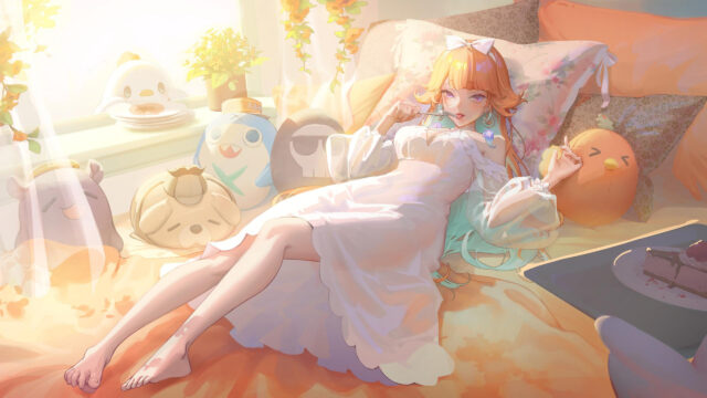 Takanashi Kiara Cozy Bedroom Aesthetic Anime Girl 4K Wallpaper