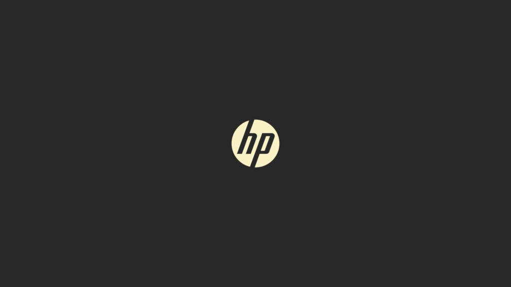 Minimalist HP Logo Dark Aesthetic 4K PC Wallpaper