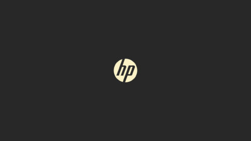 Minimalist HP Logo Dark Aesthetic 4K PC Wallpaper