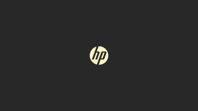 Minimalist HP Logo Dark Aesthetic 4K PC Wallpaper