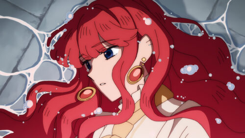 Anime Girl with Flowing Red Hair Underwater 4K PC Wallpaper