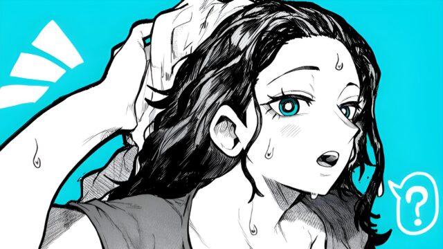Stunning Anime Girl with Blue Eyes Manga Style Desktop Wallpaper