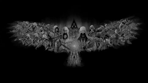 Epic Assassin’s Creed Legacy Monochrome Montage PC Wallpaper