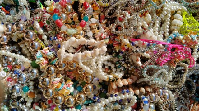 Stunning Pile of Colorful Jewelry and Beads Macro Desktop Wallpaper