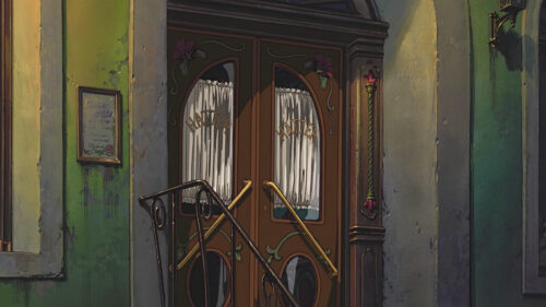Howls Moving Castle Hatter Shop Exterior Anime Aesthetic PC Wallpaper