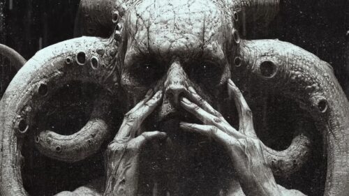 Dark Eldritch Horror Creature with Tentacles 4K PC Wallpaper