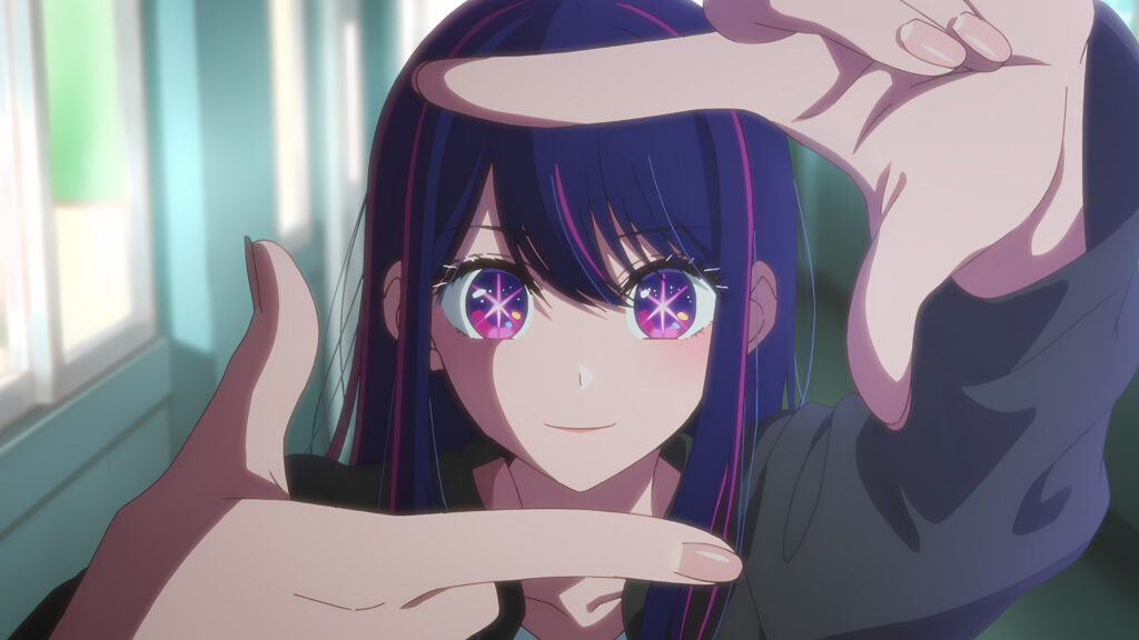 Ai Hoshino Oshi no Ko Anime Girl Close Up PC Wallpaper
