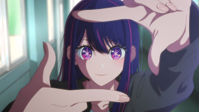Ai Hoshino Oshi no Ko Anime Girl Close Up PC Wallpaper