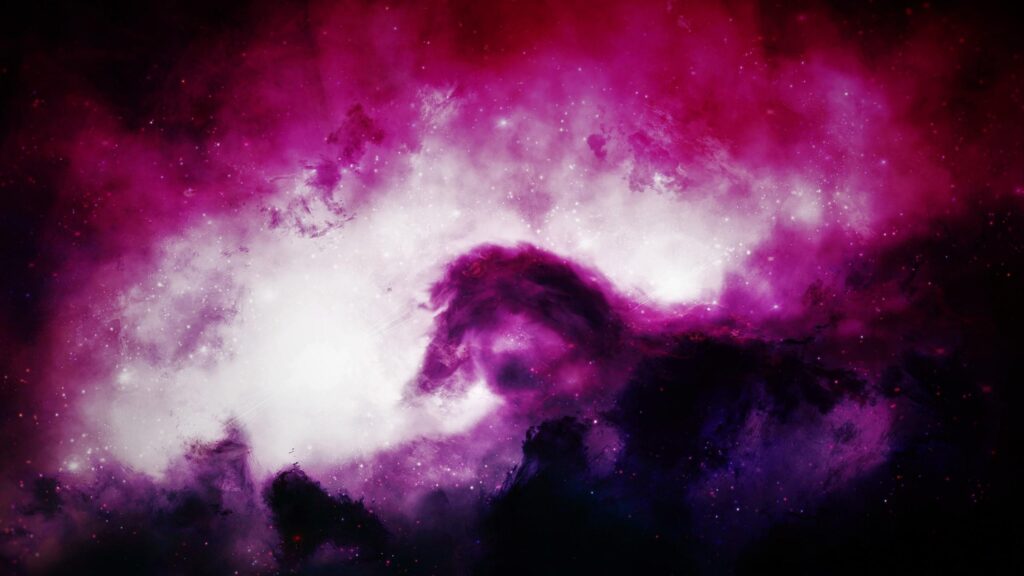 Stunning Pink and Purple Cosmic Nebula Space 4K Wallpaper
