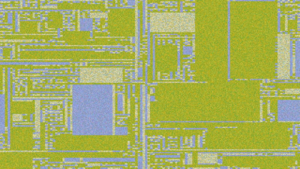 Abstract Digital Geometric Pattern in Olive and Periwinkle 4K PC Wallpaper