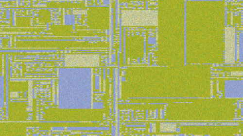 Abstract Digital Geometric Pattern in Olive and Periwinkle 4K PC Wallpaper