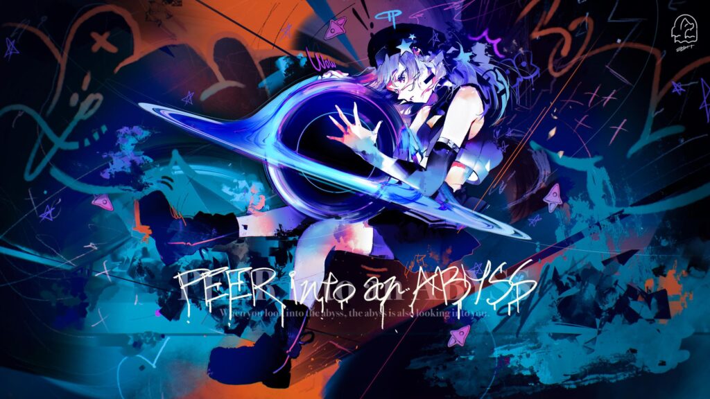 Anime Girl Holding a Black Hole Abstract Art 4K Desktop Wallpaper