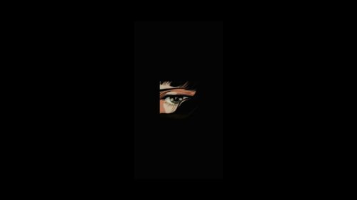 Minimalist Anime Girl Eye Aesthetic Dark Background 4K Wallpaper