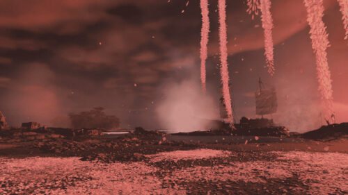 Ghost of Tsushima Cinematic Red Cherry Blossom Landscape PC Wallpaper