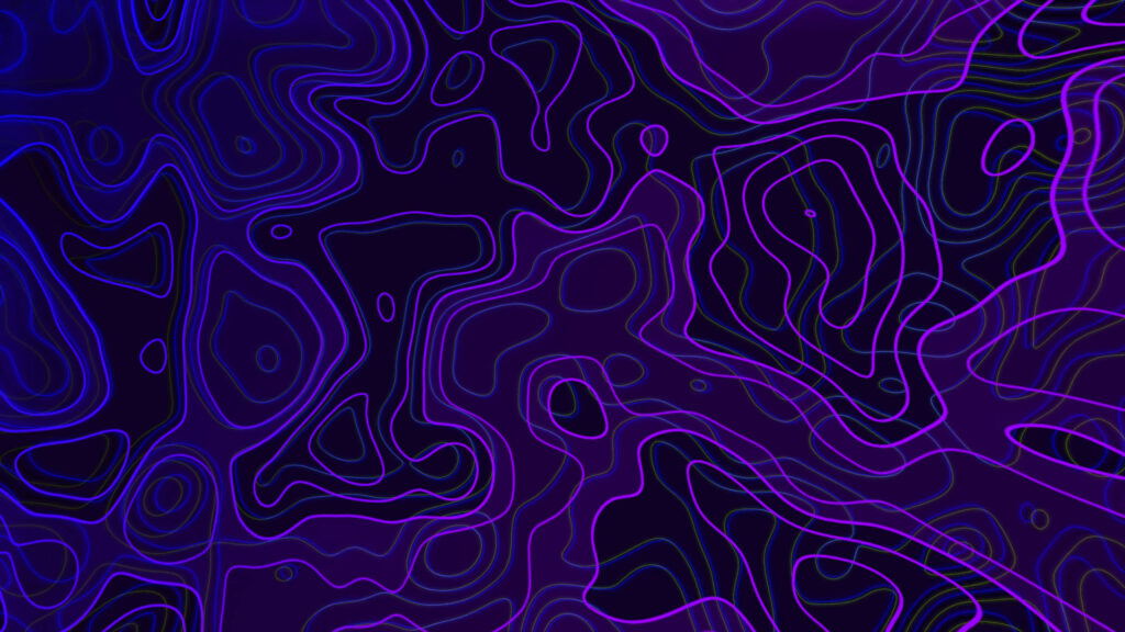 Abstract Neon Purple Topographic Map Lines 4K Desktop Wallpaper