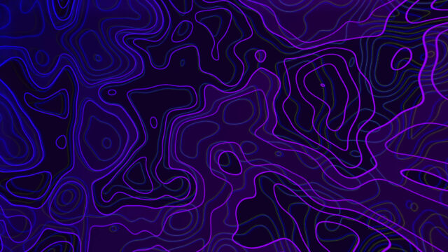 Abstract Neon Purple Topographic Map Lines 4K Desktop Wallpaper