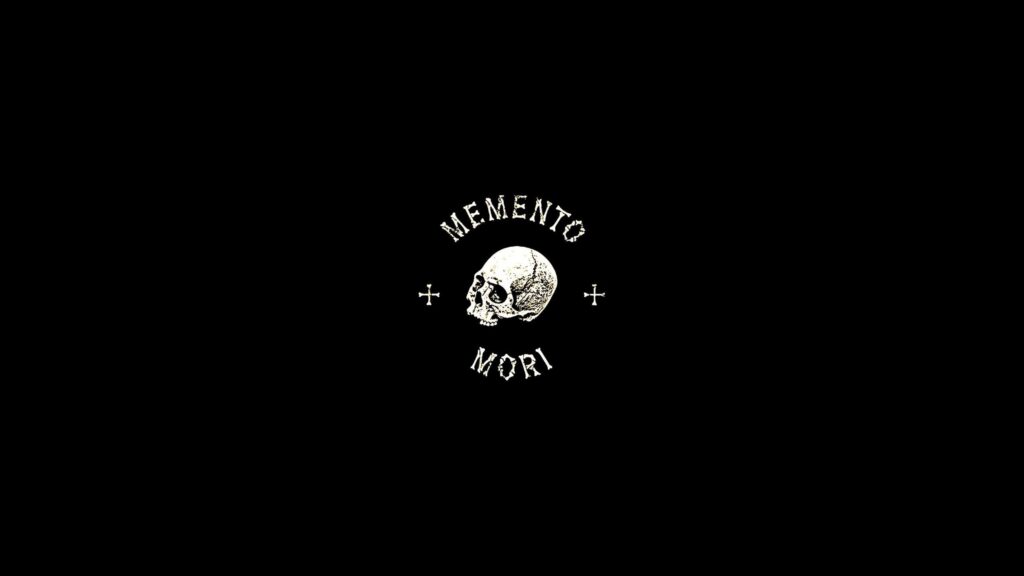 Minimalist Memento Mori Skull Design Dark Aesthetic PC Wallpaper