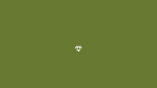 Minimalist Olive Green Background with Diamond Icon 4K Wallpaper