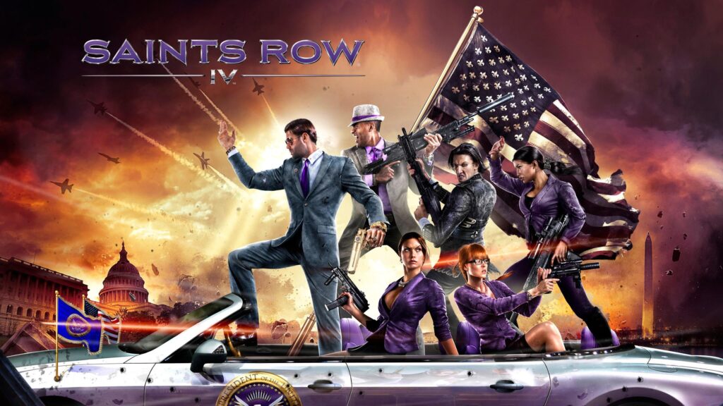 Saints Row IV President and Gang Action Scene 4K Wallpaper