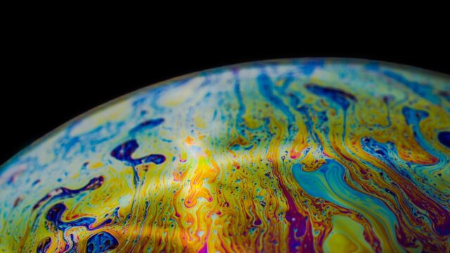 Abstract Macro Soap Bubble Colorful Texture 4K Wallpaper