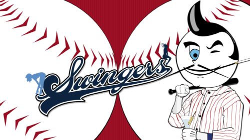 Swingers Baseball Themed Retro Character Illustration PC Wallpaper