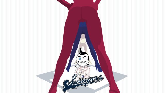Swingers Baseball Mascot Minimalist Illustration 4K Wallpaper