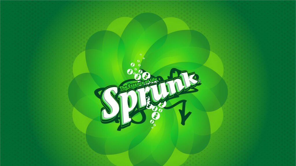 Sprunk Logo Gaming Aesthetic Vibrant Green Desktop Wallpaper