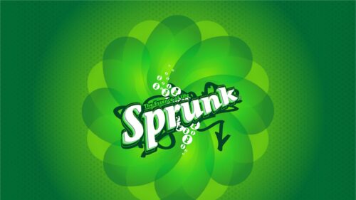 Sprunk Logo Gaming Aesthetic Vibrant Green Desktop Wallpaper