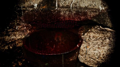 Abstract Dark Grunge Stone Texture with Geometric Pattern PC Wallpaper