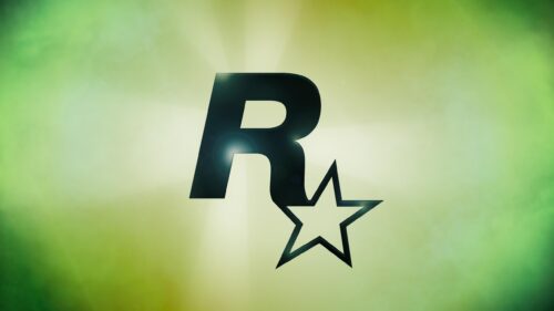 Rockstar Games Logo Abstract Green Mist 4K PC Wallpaper