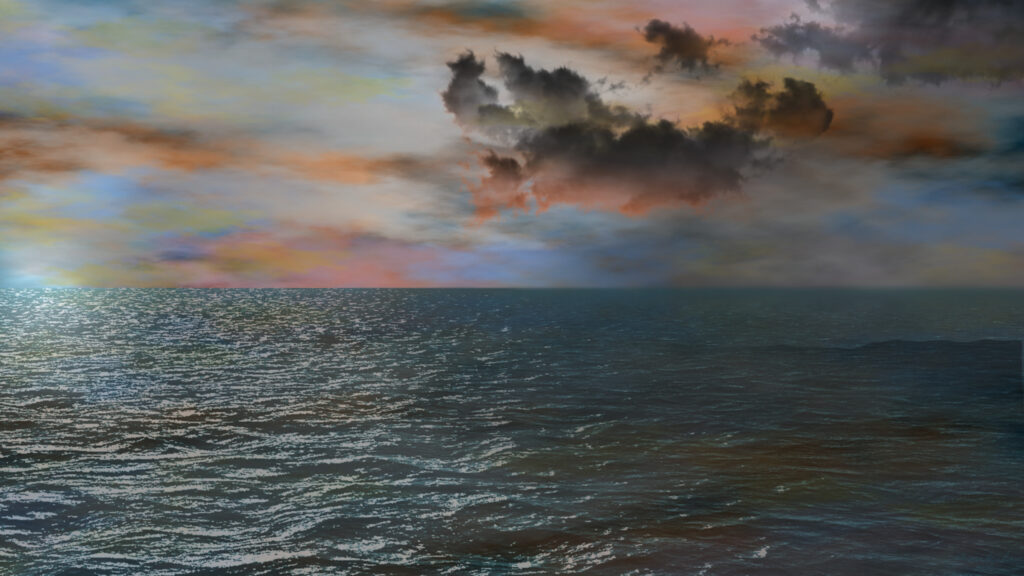 Stunning Dramatic Ocean Sunset with Moody Clouds PC Wallpaper