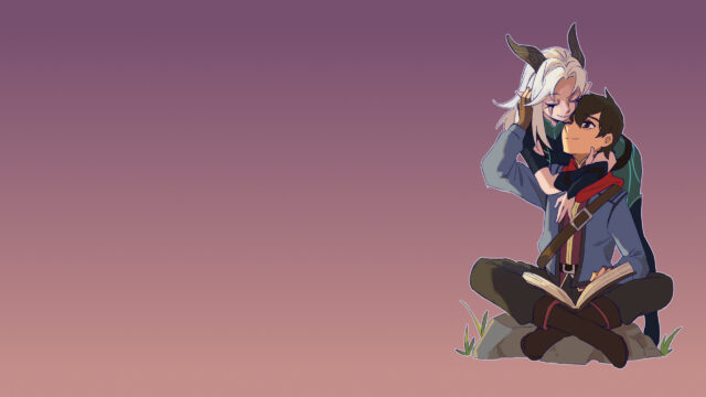 Callum and Rayla The Dragon Prince Romantic Illustration PC Wallpaper
