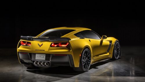 Stunning Yellow Chevrolet Corvette Z06 Rear View 4K PC Wallpaper