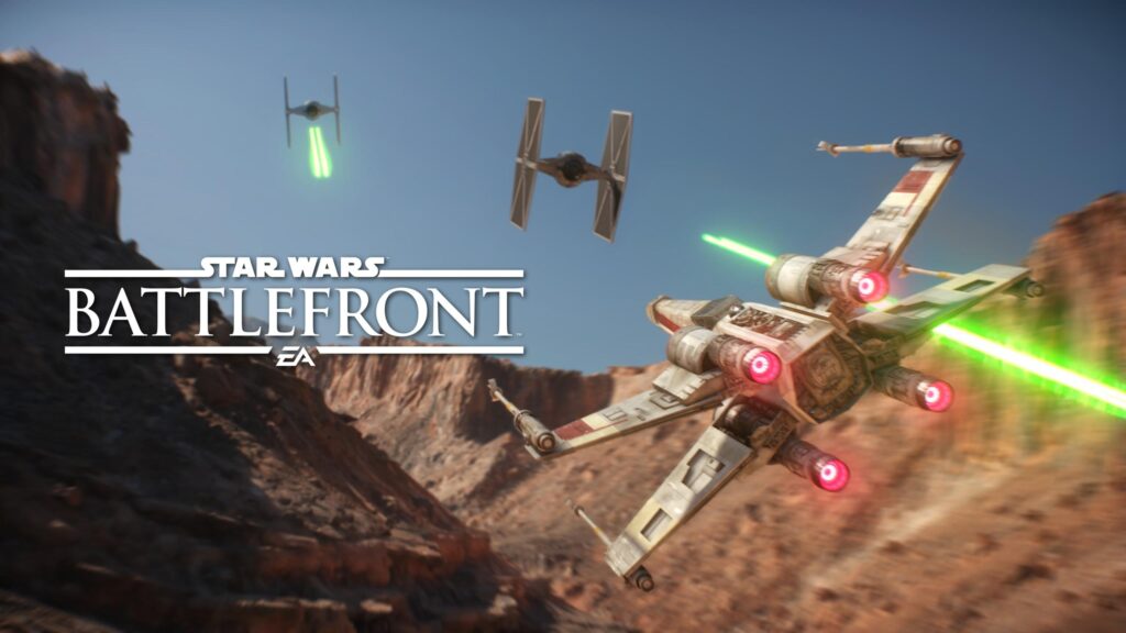 Star Wars Battlefront X Wing Dogfight Space Battle 4K Wallpaper