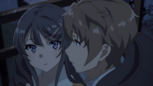 Mai Sakurajima and Sakuta Azusagawa Romantic Anime Moment PC Wallpaper