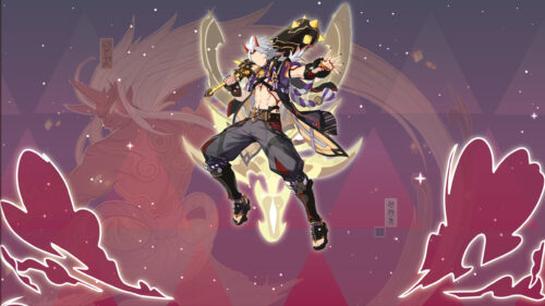 Arataki Itto Genshin Impact Dynamic Battle Pose 4K PC Wallpaper