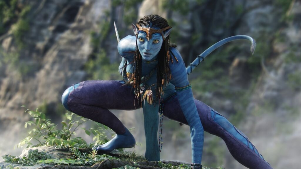 Neytiri Crouching Pose from Avatar Desktop Wallpaper